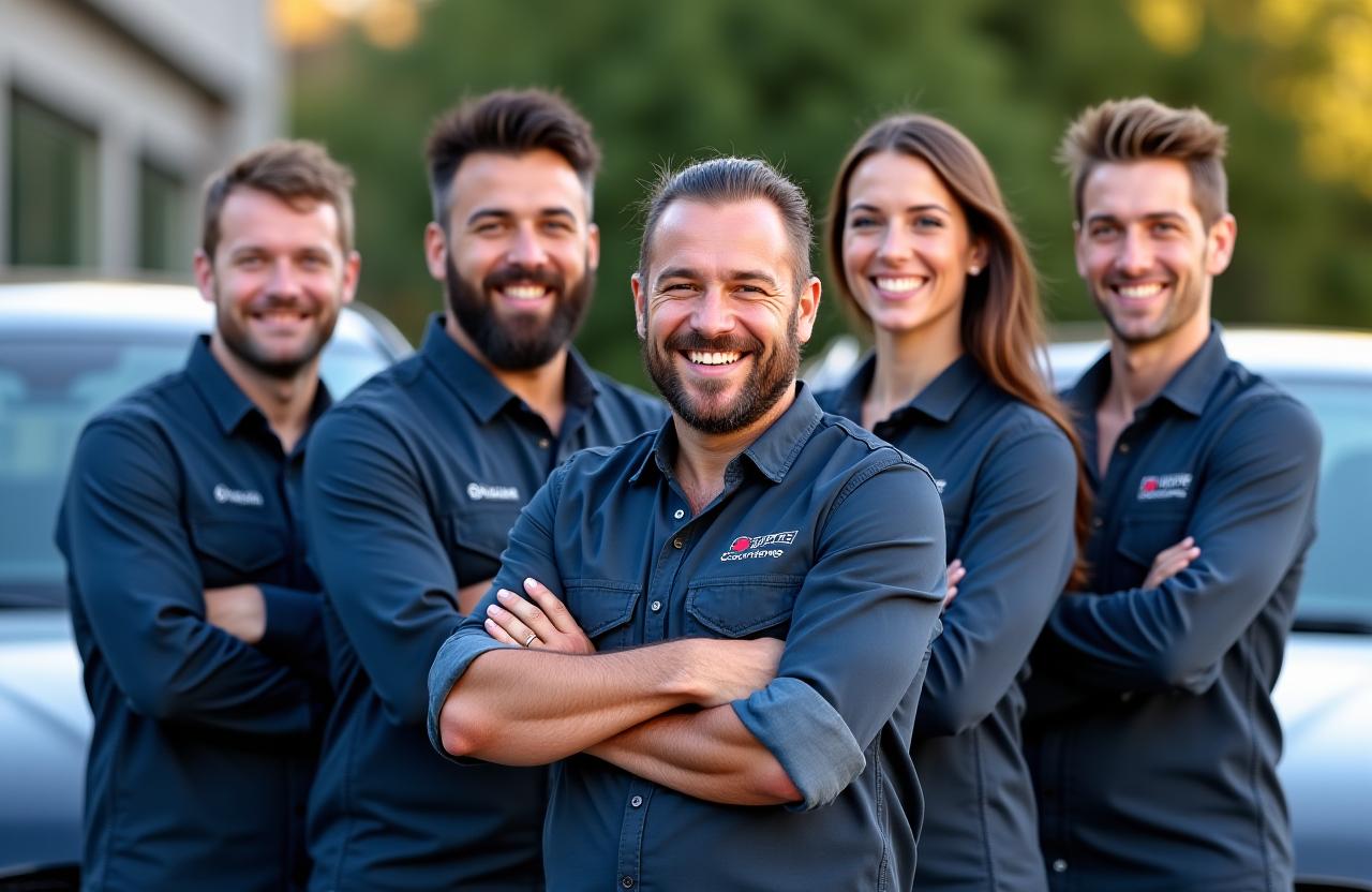 Das engagierte Team von AlpineGlow Car Care in Salzburg